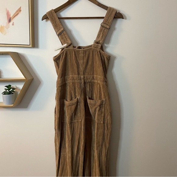 Aerie Corduroy Kick Flare Overalls Small - Picture 3 of 10